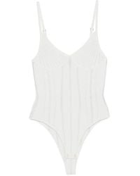 Elisabetta Franchi - Ribbed Bodysuit - Lyst