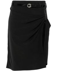 Coperni - Belted Ruched Midi Skirt - Lyst
