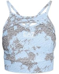 EA7 - Sleeveless Crop Top - Lyst