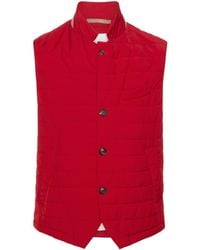 Eleventy - Button-up Quilted Gilet - Lyst