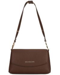 Love Moschino - Logo-Plaque Pebbled Shoulder Bag - Lyst