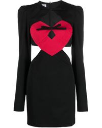 Moschino Jeans - Heart-motif Cut-out Minidress - Lyst