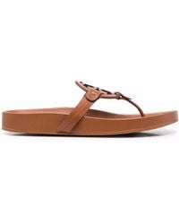 Tory Burch - Sandalen Mit Logo-Patch - Lyst