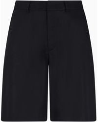 ARMANI EXCHANGE - Logo-Plaque Shorts - Lyst