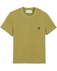 Ami Paris - Cotton Ami De Coeur Cropped T-Shirt - Lyst