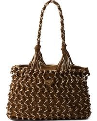 Prada - Twotone Mesh Shopping Bag - Lyst