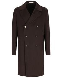 Tagliatore - Double-Breasted Notched-Lapels Coat - Lyst