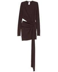 Amazuìn - Anouk Cut-Out Knotted-Detail Mini Dress - Lyst