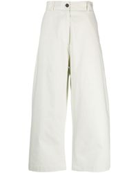 Studio Nicholson - High-waisted Cotton Wide-leg Trousers - Lyst