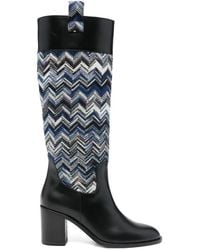 Missoni - 75 Mm Sophie Laarzen Met Zigzag-Patroon - Lyst