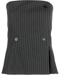 Ioana Ciolacu - Top tipo bandeau a rayas diplomáticas - Lyst