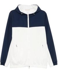 Eleventy - Hoodie Colour Block À Fermeture Zippée - Lyst