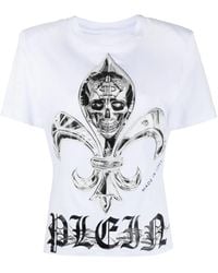 Philipp Plein - Sexy Pure Fit Chrome Cotton T-Shirt - Lyst