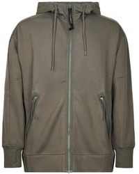 C.P. Company - Diagonal Raised Fleece Goggle Hoodie - Lyst