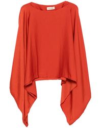 MOUTAKI - Cape-Style Boat-Neck Blouse - Lyst