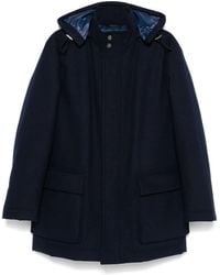 BOSS - Quilted Flannel Padded Coat - Lyst