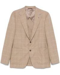Canali - Checked Blazer - Lyst