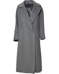 Weekend by Maxmara - Manteau Ceinturé À Revers Crantés - Lyst