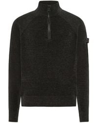 Peuterey - Pull En Chenille À Col Zippé - Lyst