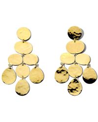 Ippolita - 18kt Yellow Gold Classico Crinkle Small Chandelier Earrings - Lyst