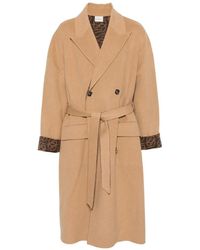 Drole de Monsieur - Double-Breasted Belted Coat - Lyst