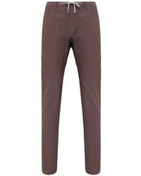 Eleventy - Drawstring Cotton Trousers - Lyst