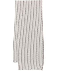 Eleventy - Striped Frayed-Edge Scarf - Lyst