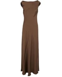 Antonelli - Mara Maxikleid mit Wasserfallkragen - Lyst
