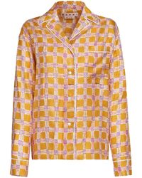 Marni - Check Fields Silk Pajama Shirt - Lyst