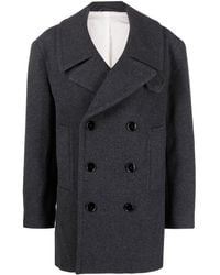 Lemaire - Double-breasted Peacoat - Lyst