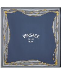 Versace - Foulard en soie à logo imprimé - Lyst