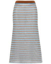 Marni - Striped Cotton Crochet Skirt - Lyst