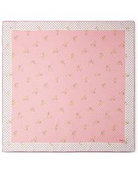 Prada - Printed Silk Twill Scarf 90 - Lyst