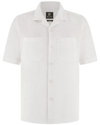 BOGGI - Short-Sleeved Linen Shirt - Lyst
