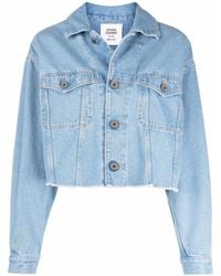 Opening Ceremony - Veste Crop En Jean À Logo Imprimé - Lyst