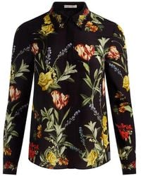 Alice + Olivia - Floral-Print Silk Shirt - Lyst
