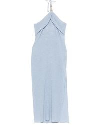 Magda Butrym - Halterneck Draped Midi Dress - Lyst