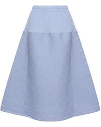 Melitta Baumeister - A-Line Ripple Midi Skirt - Lyst