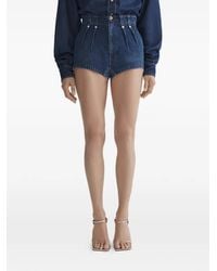 Mugler - Pleated Mini Shorts - Lyst