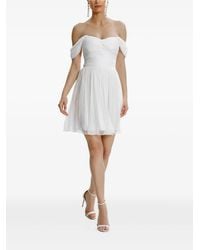 Framboise - Khalesi Off-Shoulder Silk Mini Dress - Lyst