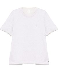 Eleventy - Logo-Embroidered T-Shirt - Lyst