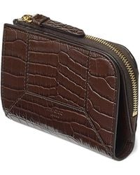 Jimmy Choo - Crocodile-Effect Zip Wallet - Lyst