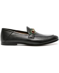 Gucci - Men's Leather Horsebit Loafer With Web - Lyst