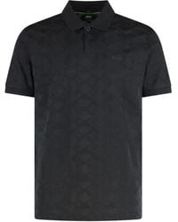 BOSS - Patterned-Jacquard Polo Shirt - Lyst