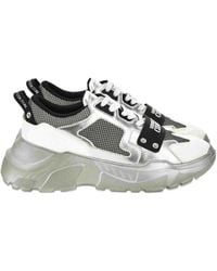 Versace Jeans Couture - Metallic-Panel Mesh Trainers - Lyst