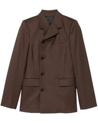 ALAINPAUL - Asymmetric-Fastening Wool Jacket - Lyst