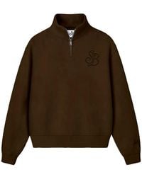MC2 Saint Barth - Pull Col Zippé À Logo Brodé - Lyst