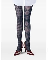 Thom Browne - Argyle Mesh Tights - Lyst