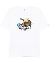*BABY MILO® STORE BY *A BATHING APE® - Printed Cotton T-Shirt - Lyst