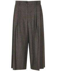 Seventy - Prince Of Wales Check Pleated Shorts - Lyst